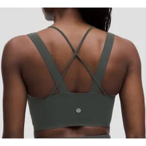 LULULEMON LIKE A CLOUD LONGLINE BRA D/DD PALM DECO COLOR SIZE 10 NWT